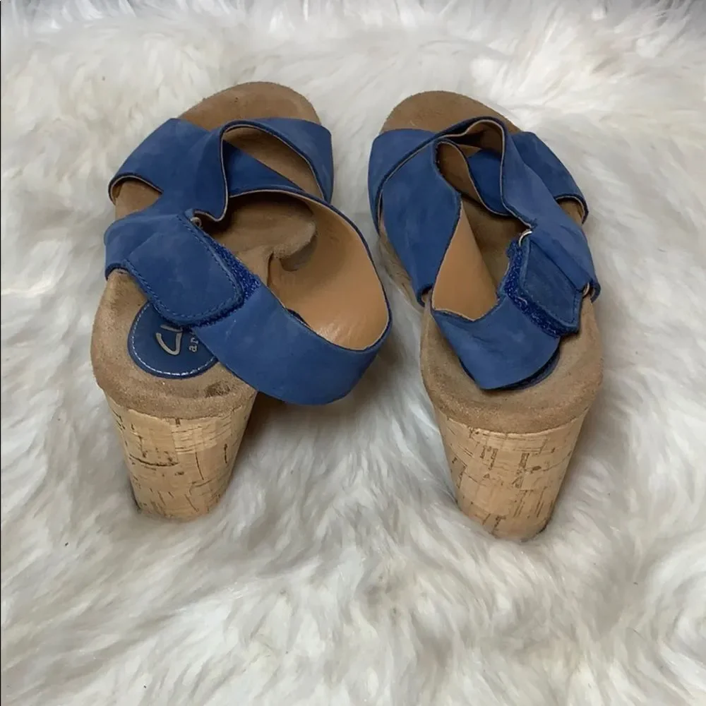 Clarks Artisan Annadel Blue‎ Suede Platform Sandals